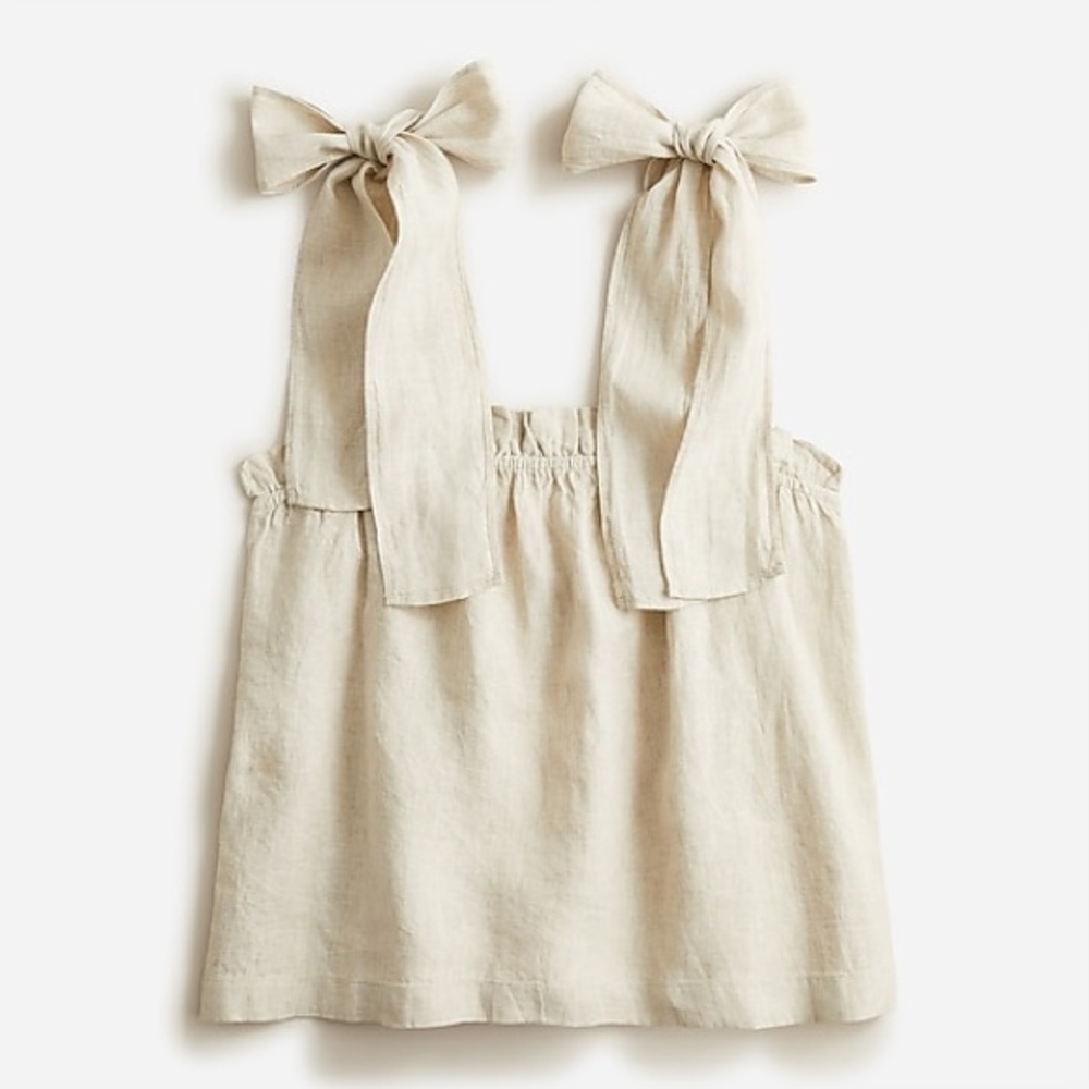 NWT Shoulder Tie J Crew Linen Tank, 2022 Summer